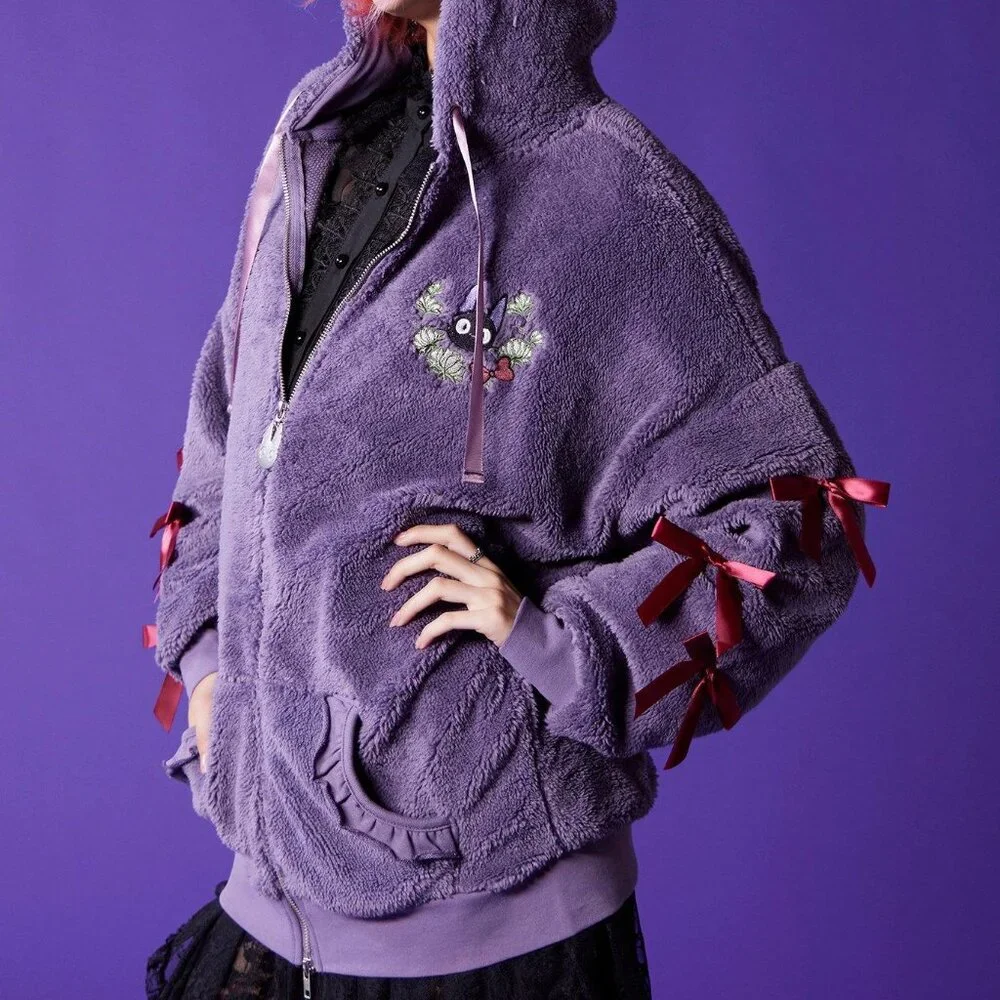 Her Universe Studio Ghibli Hoodie Kiki's Delivery Service Jiji Bow Oversized M